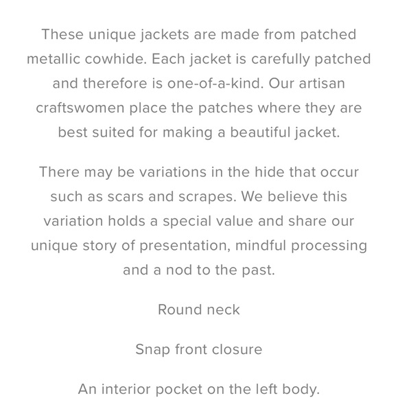 My Dear Tejas Gold Cowhide Jacket with Modern Shiny Finish - Picture 11 of 12